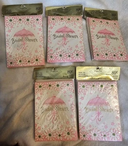 Vintage 1970-80 Lot 5Packs Party 50 Invitation Bridal Shower Envelope Pink Green - Picture 1 of 8
