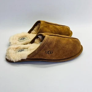 Ugg Australia Womens Scuff Slipper Size 11 in Chestnut Uggplush Lined Houseshoe - Picture 1 of 13
