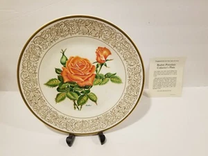 Edward Marshall Boehm Rose Plate Collection - The Tropicana Rose  - Foto 1 di 3