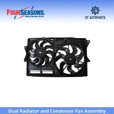 For 2013-2016 Lincoln MKS Dual Radiator and Condenser Fan Assembly 4 Seasons - Image 1 of 4