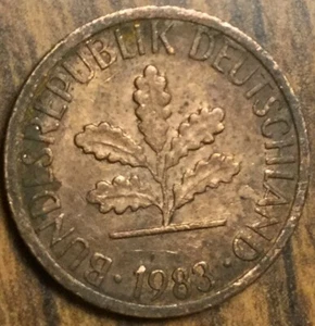1983 GERMANY 1 PFENNIG COIN - Picture 1 of 2