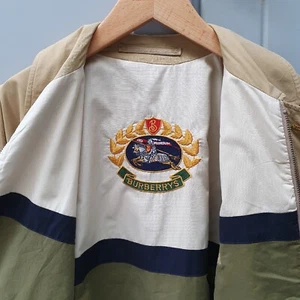 Vintage Burberry Harrington Bomberjacke Small selten gesticktes Logo Y2K - Bild 1 von 13