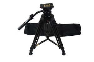 CARTONI FOCUS F12 HEAD TEL-BAR PLATE BAG TDKNOB DA TRIPOD SYSTEM SERVICED 26Lbs - Picture 1 of 12