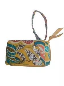 Vera Bradley Zip Around ID Wallet Wristlet purse handbag colorful/ yellow - Picture 1 of 9