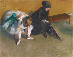 Edgar Degas : "Waiting (L'Attente)" (c.1882) — Giclée Fine Art Print - Bild 1 von 7