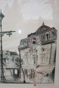 Collage Original Dibujo Casas Art Deco Blanco y Negro, '87, Firmado - Imagen 1 de 14