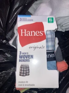 Hanes Originals Men's Moisture-Wicking Woven Boxers (3 Pack) - Picture 1 of 1