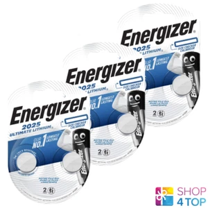 6 ENERGIZER CR2025 ULTIMATE LITHIUM BATTERIES 3V COIN CELL DL2025 EXP 2035 NEW - Picture 1 of 1