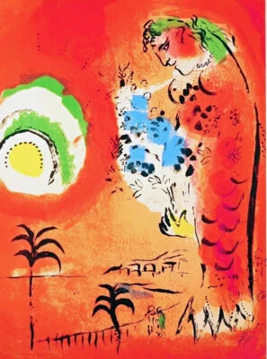 Litografía Original Marc Chagall La Baie des Ange Bay of Angels 1960 Edición Limitada Foto 1 de 3