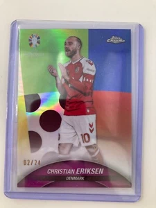 TOPPS CHROME EURO 2024 CHRISTIAN ERIKSEN DENMARK PARALLEL EURO STYLEGUIDE 02/24. - Picture 1 of 2
