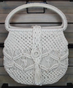 Handmade Crochet Woven Hand Held Purse Bag - Picture 1 of 3