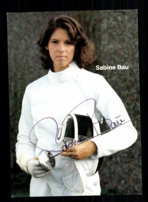 Sabine Bau Autogrammkarte Original Signiert Fechten + A 207532 - Bild 1 von 2
