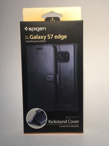 Samsung Galaxy S7 Edge Spigen Kickstand Wallet Cover Case, Open Box, Nice