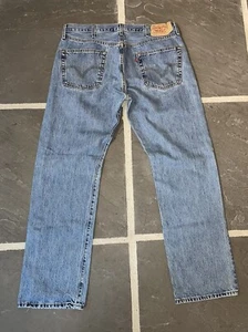 Levi's 501 Button Fly Medium Wash Denim Jeans 38x32 Great Condition - Picture 1 of 5