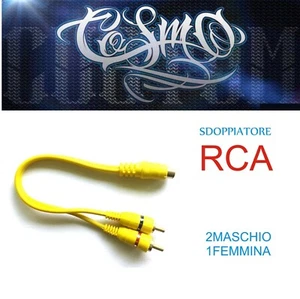 Cavo Audio Sdoppiatore RCA contatti dorati cavo 30 Cm Y 2MASCHI 1FEMMINA HI FI - Foto 1 di 1