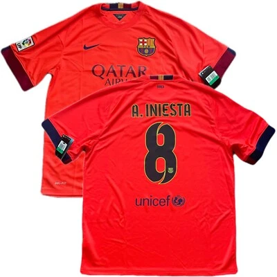 Camiseta Barcelona Away 2014/15 #8 A. INIESTA XL Nike futebol nova - Imagem 1 de 4
