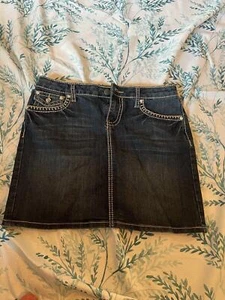 NWOT Earl Jean Size 6 Denim Jean Miniskirt - Picture 1 of 5