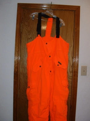 Men's Hodgman Insulated Blaze Orange Bib Pants XL - Image 1 of 2
