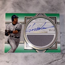 2022 Topps Definitive Collection Hideki Matsui Green Auto Relic /10 Card