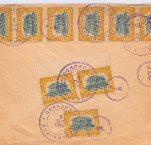 GUATEMALA Cover USA NY Buffalo 6c Strip{6} 1906{samwells-covers}YL292 - Picture 1 of 8
