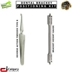 Dental Bracket Positioning Kit Reverse Action Tweezer Type B & Height Gauge - Bild 1 von 10