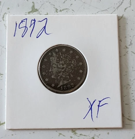 1892 LIBERTY V NICKEL - EF XF EXTRA FINE (FULL SHARP LIBERTY) Cover