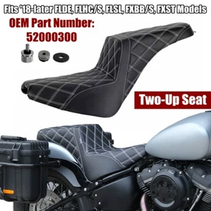 Driver Passenger Two Up Seat For Harley Softail Heritage Classic FLHC/FLHCS - Picture 1 of 11