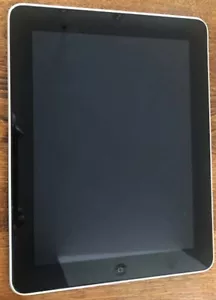 Apple iPad 1st Generation A1219 16GB WiFi Silver - 9.7" Bundle with Case, Cable - Picture 1 of 5
