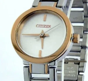 RELOJ DE SEÑORA CITIZEN EX0334-55A CUARZO HECHO EN JAPÓN 22 mm *VENTA DE SUPER LIQUIDACIÓN* - Imagen 1 de 3