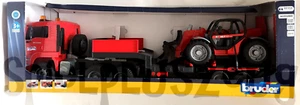 BRUDER MAN TGA Tieflader mit Manitou Teleskoplader 02774 Fahrzeug - Picture 1 of 3