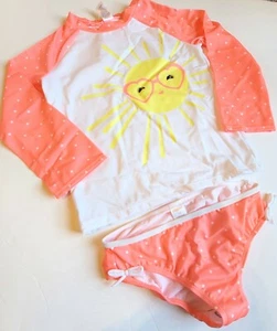 Gymboree sz 12 Girls Swim Shop Sunny Sunshine Happy Rash Guard NWT Bathingsuit - Picture 1 of 2