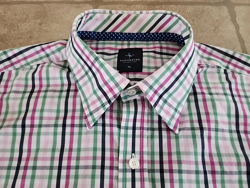 Tailorbyrd Collection Mens Plaid Check Button Up Shirt Sz XL Long Sleeve - Image 1 of 4