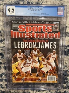 LeBron James Sports Illustrated CGC 9.2 Newsstand 6/3/2013 Miami Heat - Picture 1 of 6