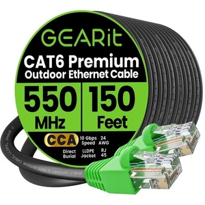 Cat 6 Ethernet Kabel 150 Fuß, Direct Burial Outdoor Cat6 Ethernet Kabel 24 AWG... - Bild 1 von 8