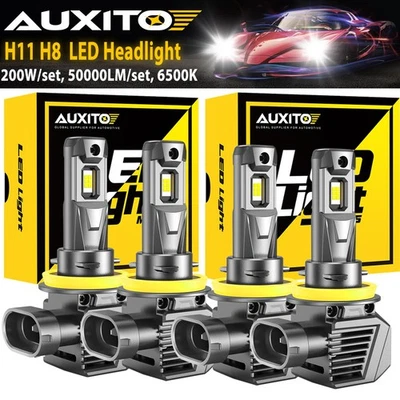 Kit de luces bajas bombillas blancas 6500K faros LED H11 4x para Hyundai Santa Fe 09-16 Foto 1 de 4