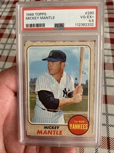 1968 Topps Mickey Mantle #280 PSA VG-EX+ 4.5 HOF NY YANKEES Fresh Grade BLAZER🔥 - Picture 1 of 2