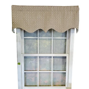 RLF Home Oliver Regal 3" Rod Pocket Lining Valance 50" x 17" Taupe - Picture 1 of 5