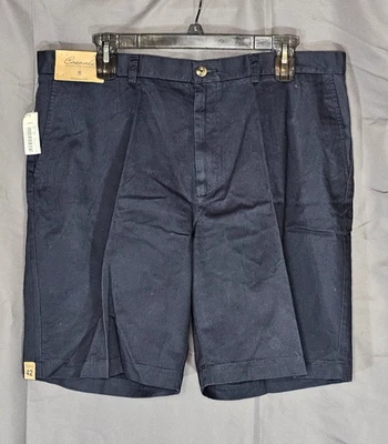 NWT - Roundtree & Yorke - Blue Relaxed Fit Flat Front Casual Shorts - Size 42 - Image 1 of 3