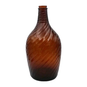 Owens Illinois Demijohn Amber Swirl Glasflasche Duraglas Farmhouse Vintage USA 1930er - Bild 1 von 8