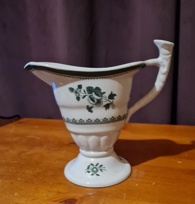 Vintage Spode Fine Stone White and Green Floral Sauce  Milk Jug - Rare - Image 1 of 4