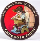 c1920 CERESOTA FLOUR CELLULOID ADVERTISING POCKET MIRROR - OUTSTANDING CONDITION