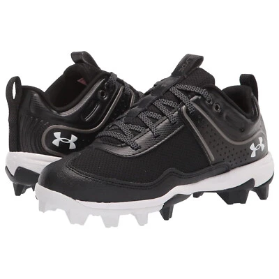 Botines de softbol Under Armour UA Glyde RM Jr. de caja abierta para niñas - negros/blancos - 3 Foto 1 de 4