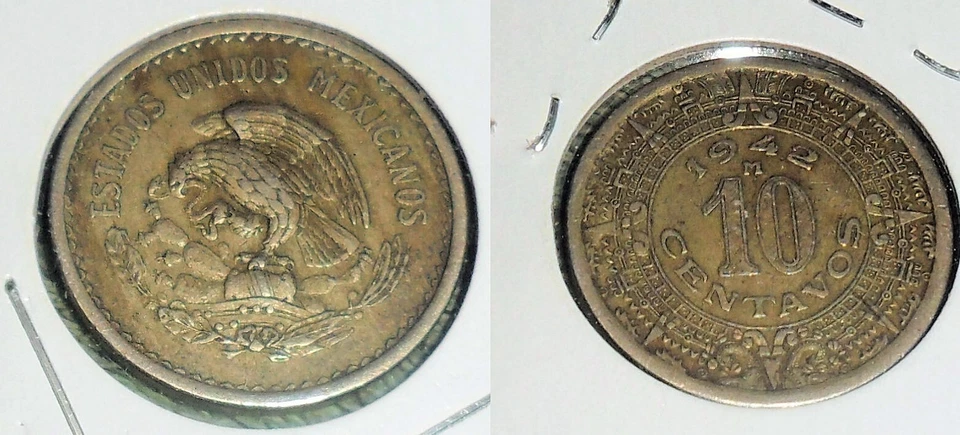 RFM 81062 World Coins Mexico 1942 10 Centavos VF Condition KM432. - Image 1 of 1