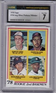 1978 Topps #704 SWEET LOU WHITAKER (RC) CSG 7 NM   ROOKIE 2ND BASEMEN