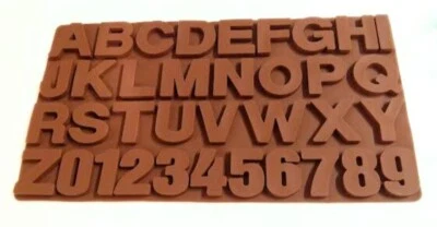 Extra Large Alphabet Numbers 3D Mini Silicone Mould Chocolate Baking Mold  - Image 1 of 4