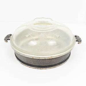 Vintage Guardian Service 9" Diameter 2" Deep Cookware  Pan Casserole  Glass Lid - Picture 1 of 16