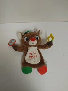 My 1st Rudolph Activity Toy with Rattle & Teether 10"- Christmas - Picture 1 of 6
