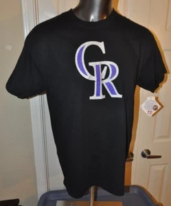 MLB Marken Colorado Rockies schwarz C R T-Shirt neu mit Etikett mehrere Größen - Bild 1 von 4