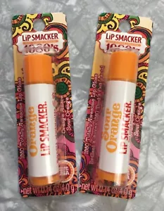 Lip Smacker 1980's Sour Orange Lip Gloss  .14 Ounce Tube LOT OF 2  CARDED - Picture 1 of 2