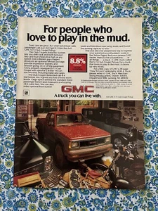 Vintage 1985 GMC S-15 4 X 4 Pick Up Truck Print Ad - Picture 1 of 7